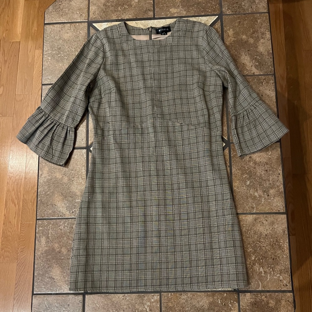 Zara Brown Plaid Dress